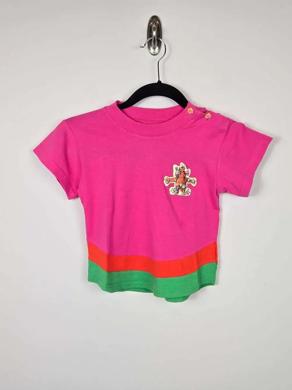 Vintage 90s Pampolina Girls Colorblock T Shirt Leggings Set Germany 92 Size 2/3T
